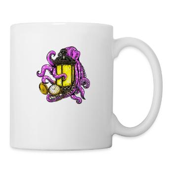 steampunk octopus - Mug - white - Right