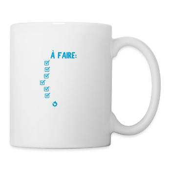"La liste du pêcheur" t-shirt humour pêche - Mug blanc - blanc - Droite