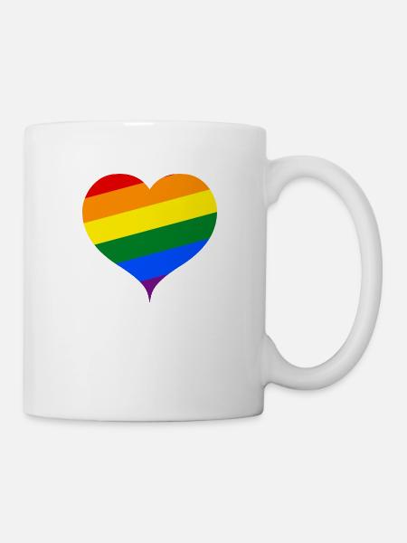 LGBT PRIDE Herz - Tasse - Weiß