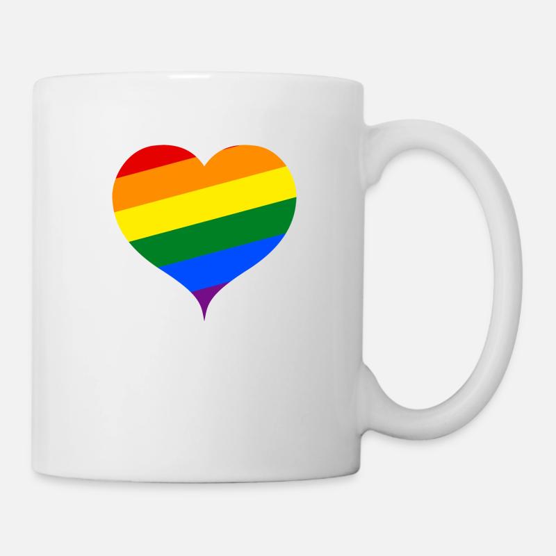 LGBT PRIDE Herz - Tasse - Weiß