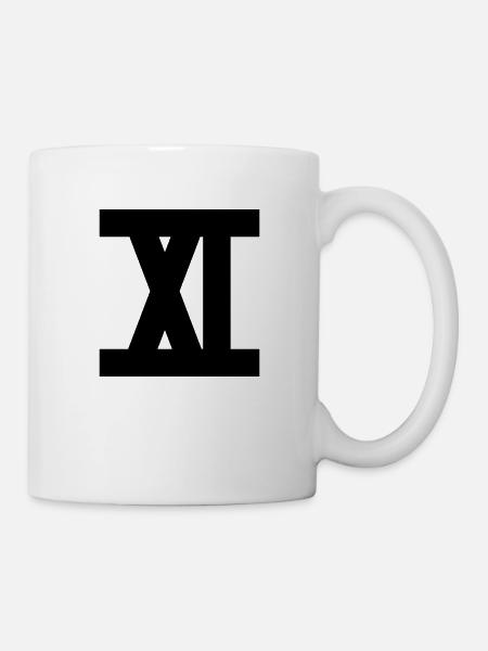 zahl 9 roemisch - Tasse - Weiß