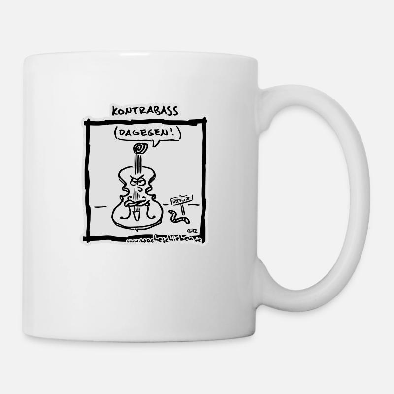 Kontrabass (dagegen) bg - Tasse - Weiß