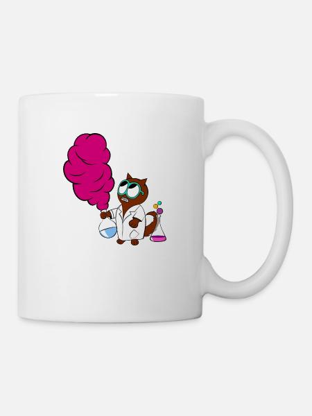 Dr. rer nat. Cat - Mug blanc - blanc