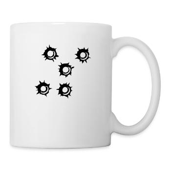 impact balle - Mug blanc - blanc - Droite