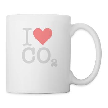 Ich liebe CO2 - Tasse - Weiß - Rechts