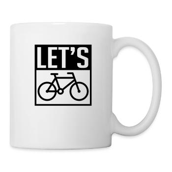 Lets bike - Tasse - Weiß - Rechts