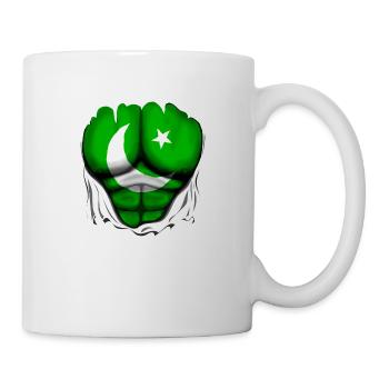 Pakistan Drapeau Déchiré Musculaires - Mug blanc - blanc - Droite