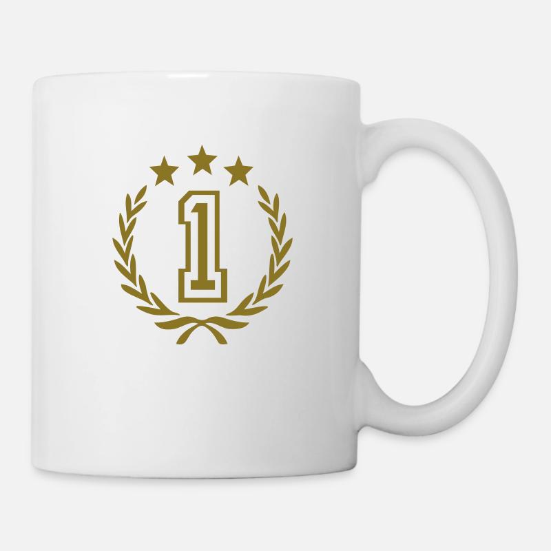 Couronne de laurier (gagnants) 03 - Mug blanc - blanc