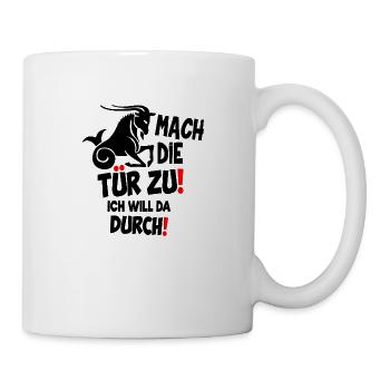 Steinbock Spruch - Tasse - Weiß - Rechts