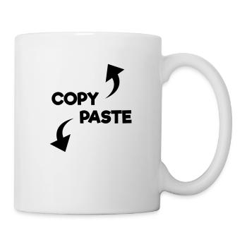 Kopieren und Einfügen! - Tasse - Weiß - Rechts