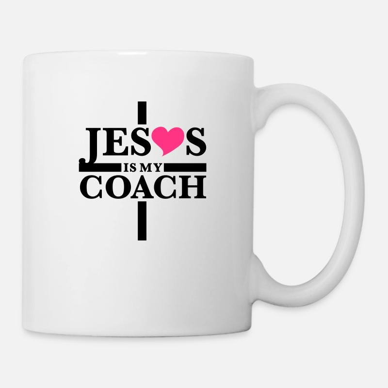 Jésus est mon entraîneur / Love Heart - Mug blanc - blanc