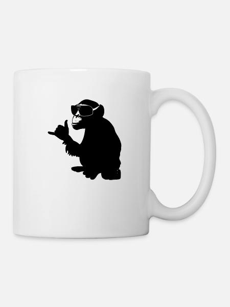 singe - Mug blanc - blanc