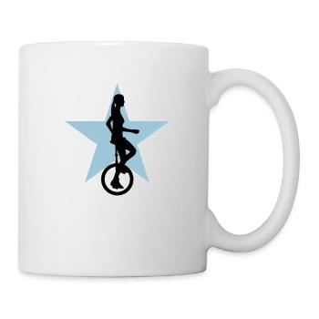 einradfahrerin_2c - Mug - white - Right
