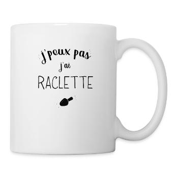 j'peux pas j'ai raclette - Mug blanc - blanc - Droite