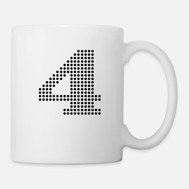 4 nummer - Tasse - Weiß