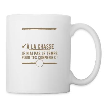 à la chasse t shirt chasseur humour - Mug blanc - blanc - Droite