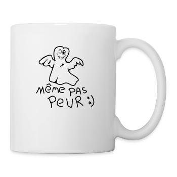 meme pas peur - Mug blanc - blanc - Droite