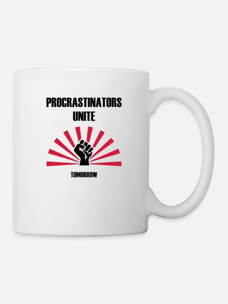 Procrastinators unissent ... DEMAIN - Mug blanc - blanc