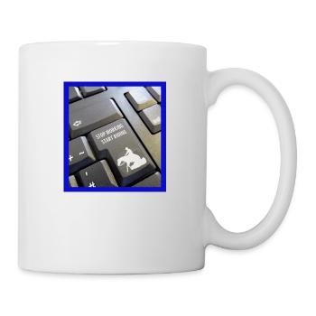 Stop working start riding - Tasse - Weiß - Rechts