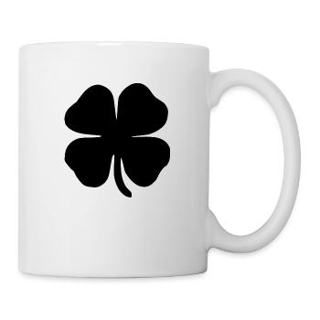 kleeblatt glueck shamrock luck four leaf clover7 - Tasse - Weiß - Rechts