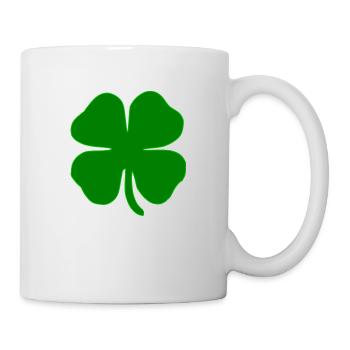 kleeblatt glueck shamrock luck four leaf clover56 - Tasse - Weiß - Rechts