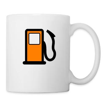 benzin gas tankstelle petrol station oil productio - Tasse - Weiß - Rechts