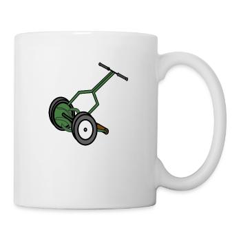 rasenmaeher lawn mower mowing machine4 - Tasse - Weiß - Rechts