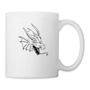 chinese dragon tribal - Mug blanc - blanc - Droite