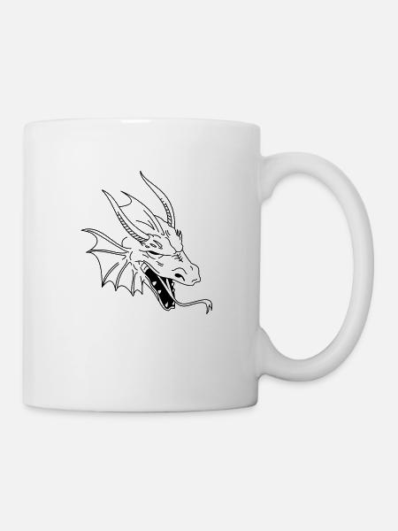 chinese dragon tribal - Tasse - Weiß