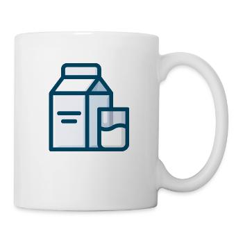 milk milch cow kuh veggie - Tasse - Weiß - Rechts