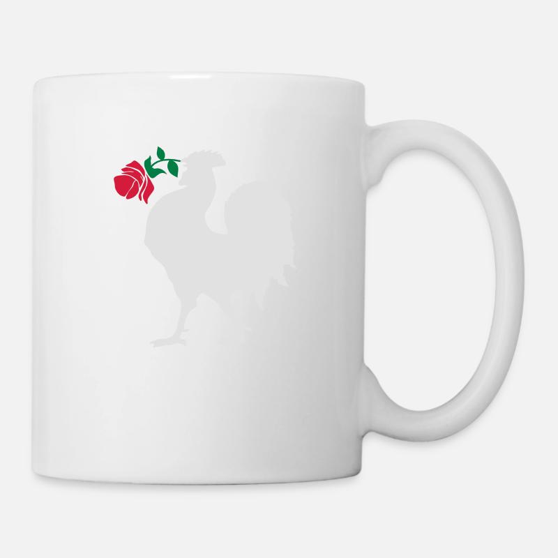 coq_rose_white - Mug blanc - blanc