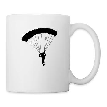 parachute skydiving parachuting skydiver - Mug - white - Right