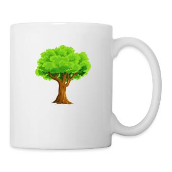 baum tree baumstamm wald forest woods33 - Tasse - Weiß - Rechts