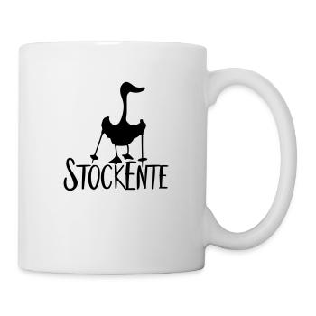 Stockente gemütlich entspannt Nordic Walking - Tasse - Weiß - Rechts