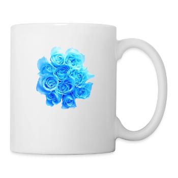 daffodils roses rosen blumen flowers tulips tulpen - Tasse - Weiß - Rechts