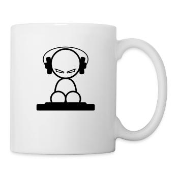 DJ Techno House Music Disco Dance Headphones Rave - Mug - white - Right