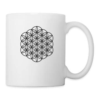 Blume des Lebens - free - Tasse - Weiß - Rechts