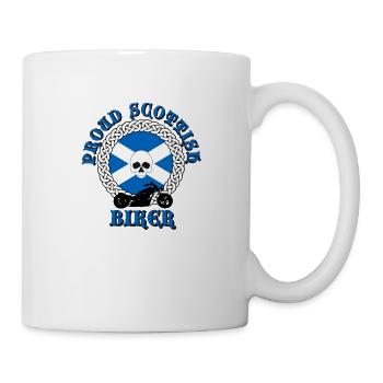Fier de cycliste écossais - Mug blanc - blanc - Droite