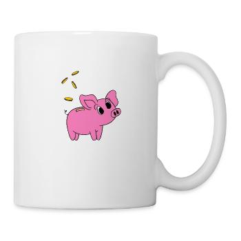 Sparschwein - Tasse - Weiß - Rechts