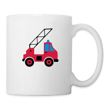 Feuerwehr Leiterwagen - Tasse - Weiß - Rechts