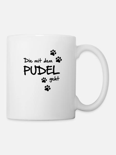 mit dem pudel geht - Tasse - Weiß
