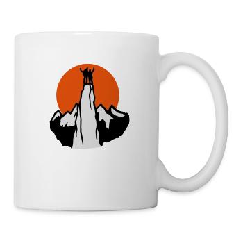 Bergsteiger im Sonnenuntergang - Tasse - Weiß - Rechts