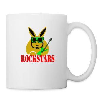 rabbit rockstars - Tasse - Weiß - Rechts