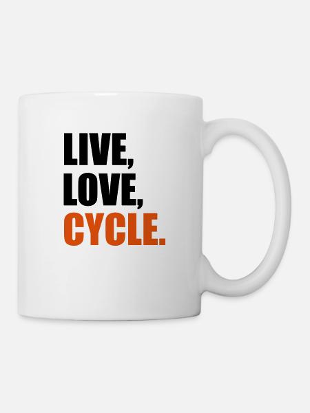 Fahrrad - Tasse - Weiß