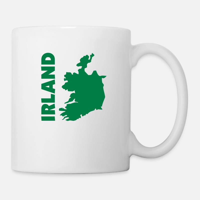 irland_umriss_50 - Mug blanc - blanc