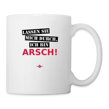 Arsch - Tasse - Weiß - Rechts
