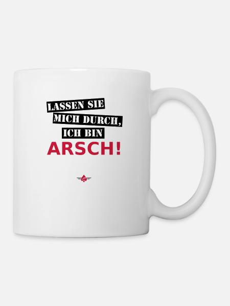 Arsch - Tasse - Weiß