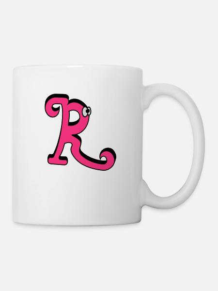 Inititiale. Lettre R / lettre R (3c) - Mug blanc - blanc