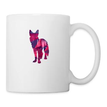 Dog low poly - Hunde Low Poly Design - Tasse - Weiß - Rechts