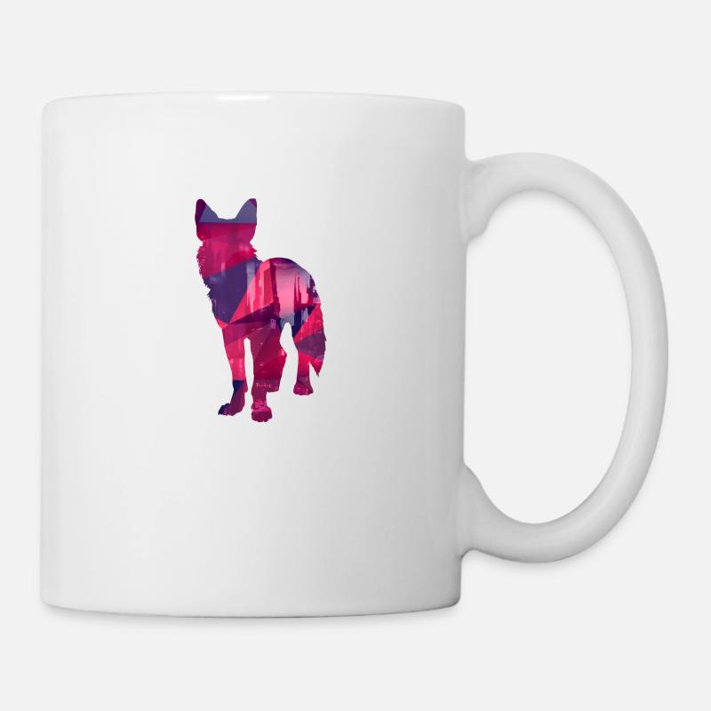 Chien basse poly - Chiens Low Poly Design - Mug blanc - blanc